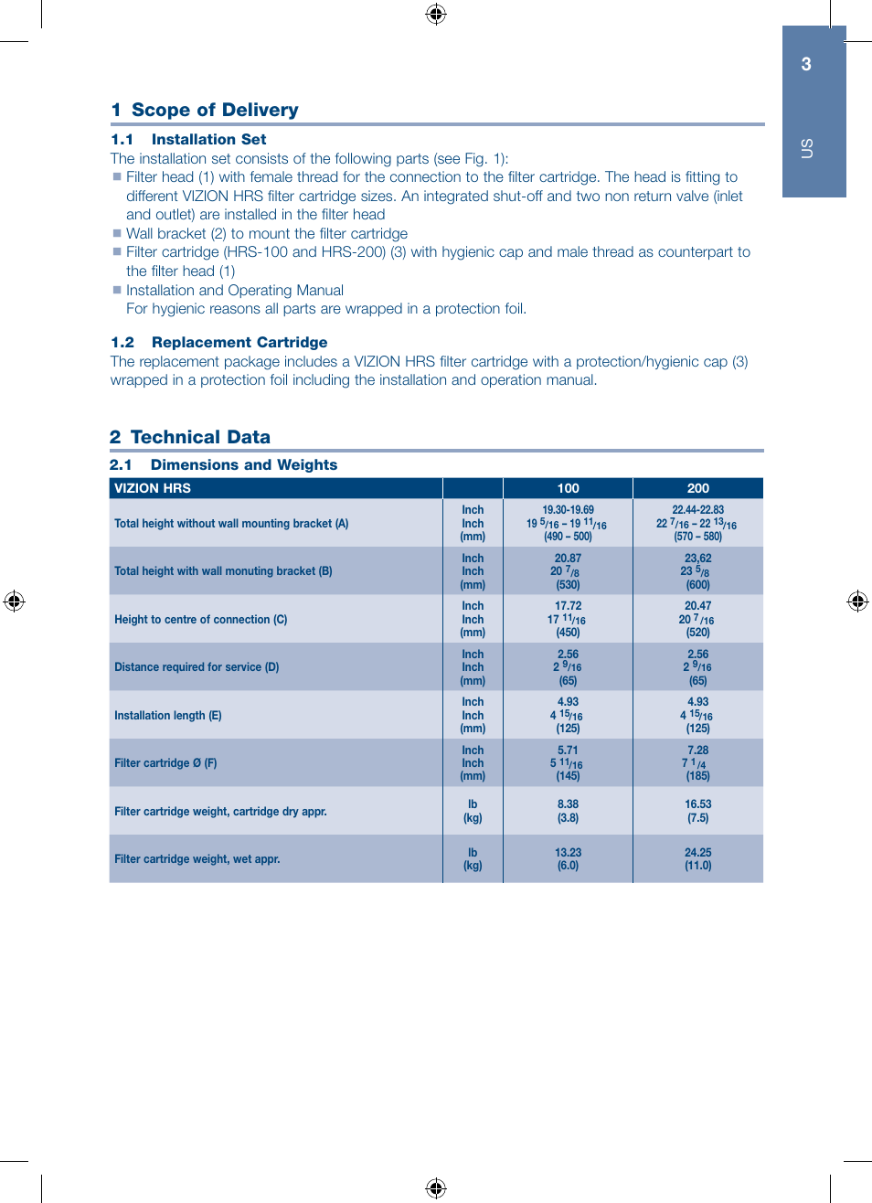 1 scope of delivery, 2 technical data | A.J. Antunes & Co HRS-200 9700562 User Manual | Page 3 / 66