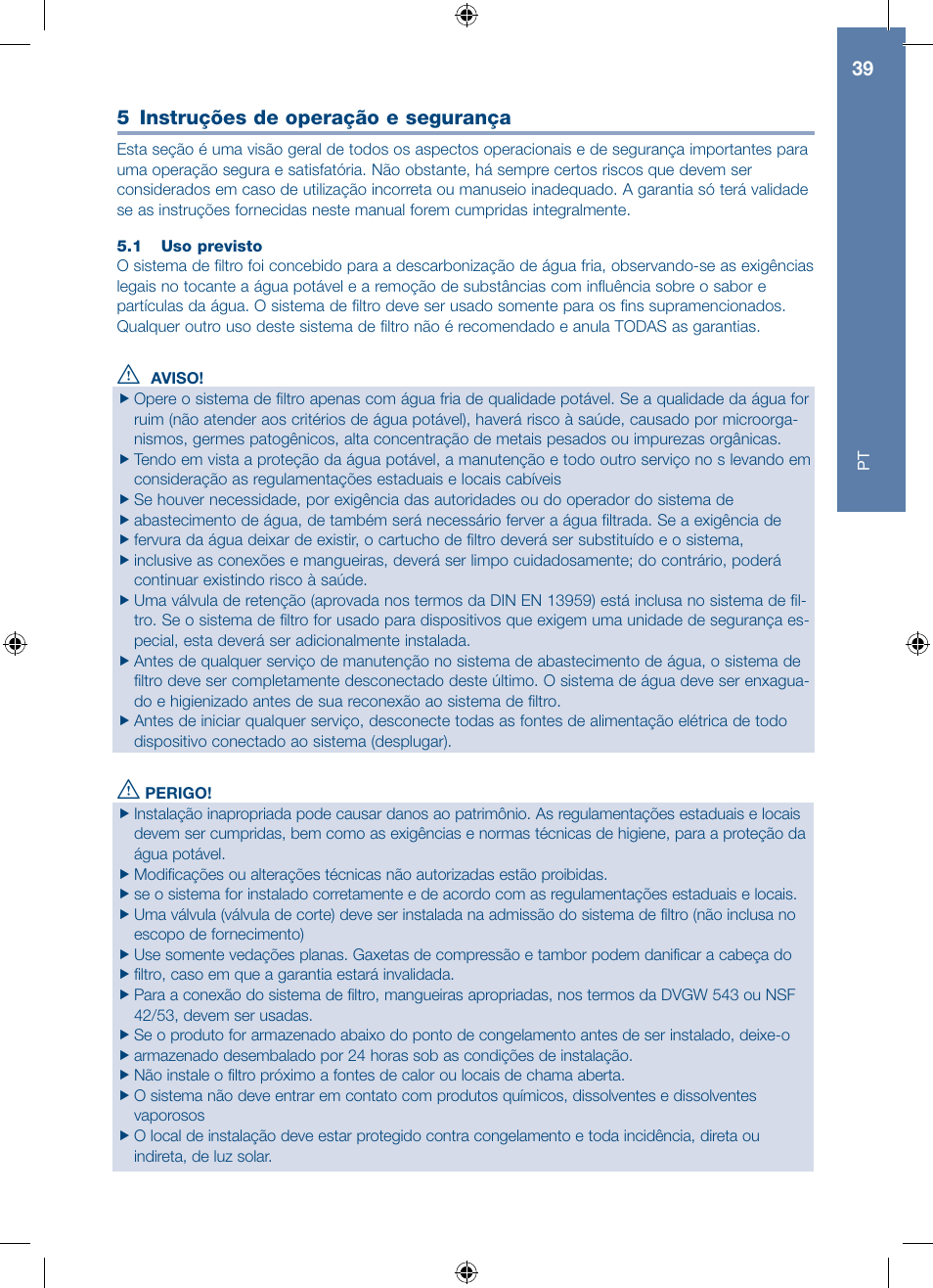 5 instruções de operação e segurança | A.J. Antunes & Co HRS-200 9700562 User Manual | Page 39 / 66