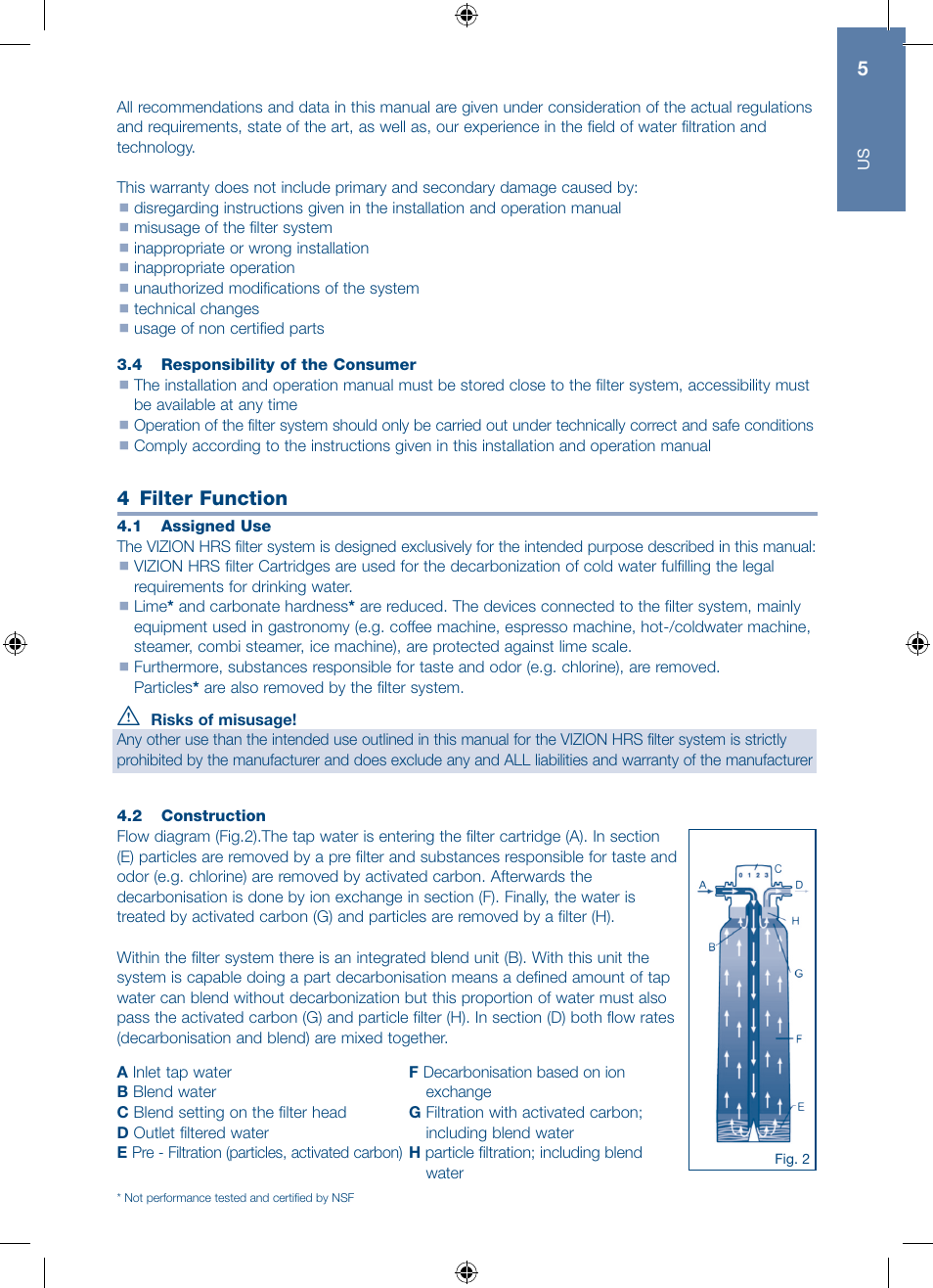 4 filter function | A.J. Antunes & Co HRS-200 9700562 User Manual | Page 5 / 66