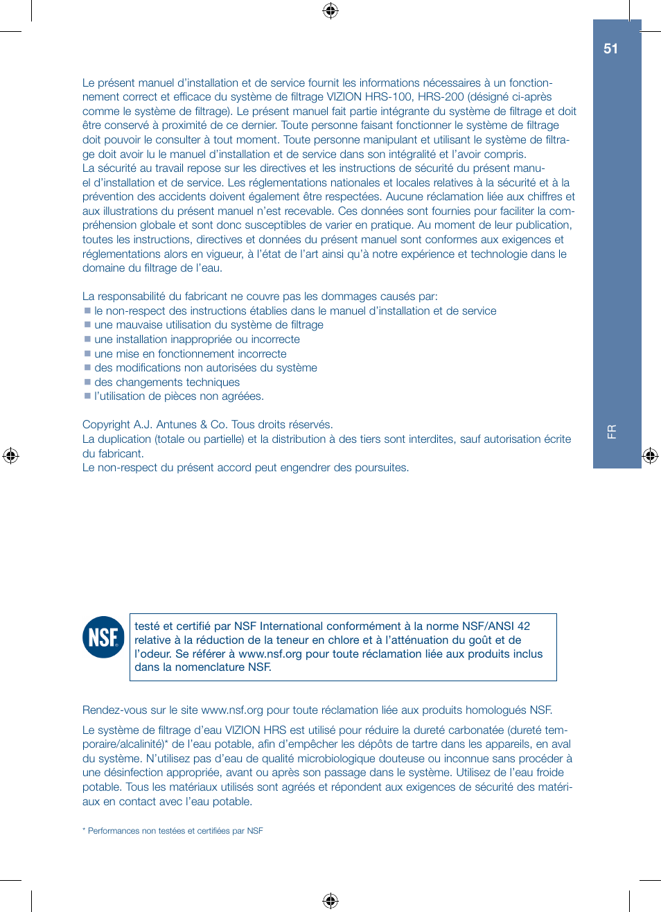 A.J. Antunes & Co HRS-200 9700562 User Manual | Page 51 / 66