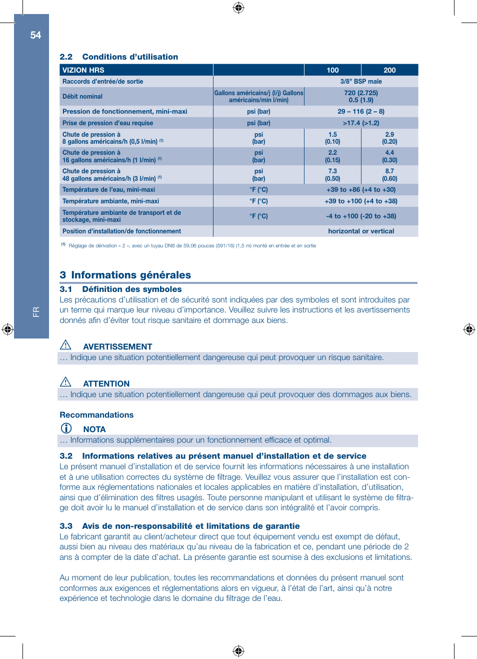 3 informations générales | A.J. Antunes & Co HRS-200 9700562 User Manual | Page 54 / 66