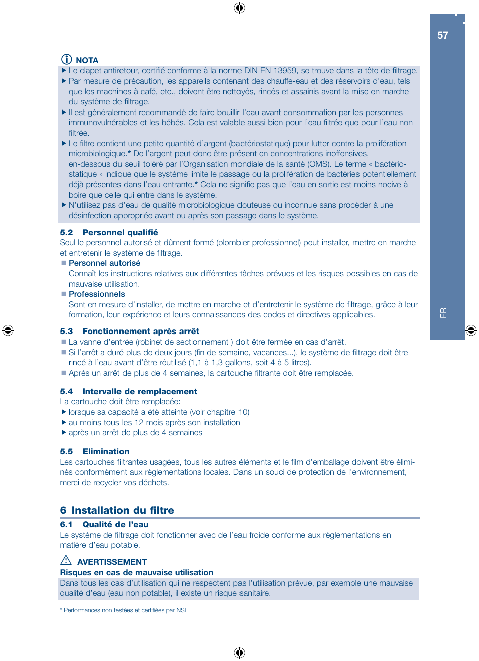 6 installation du filtre | A.J. Antunes & Co HRS-200 9700562 User Manual | Page 57 / 66