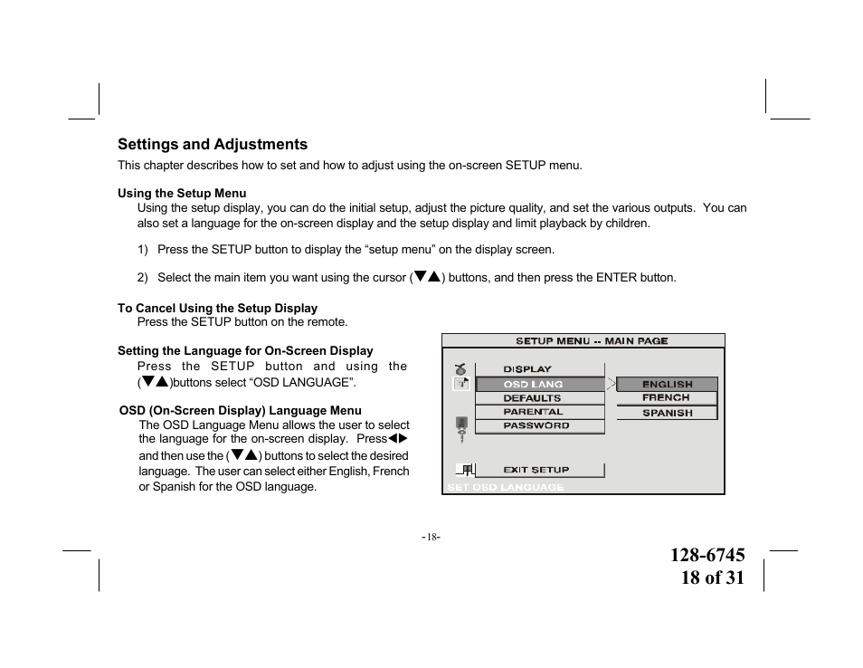 Audiovox PROV916 S User Manual | Page 18 / 31