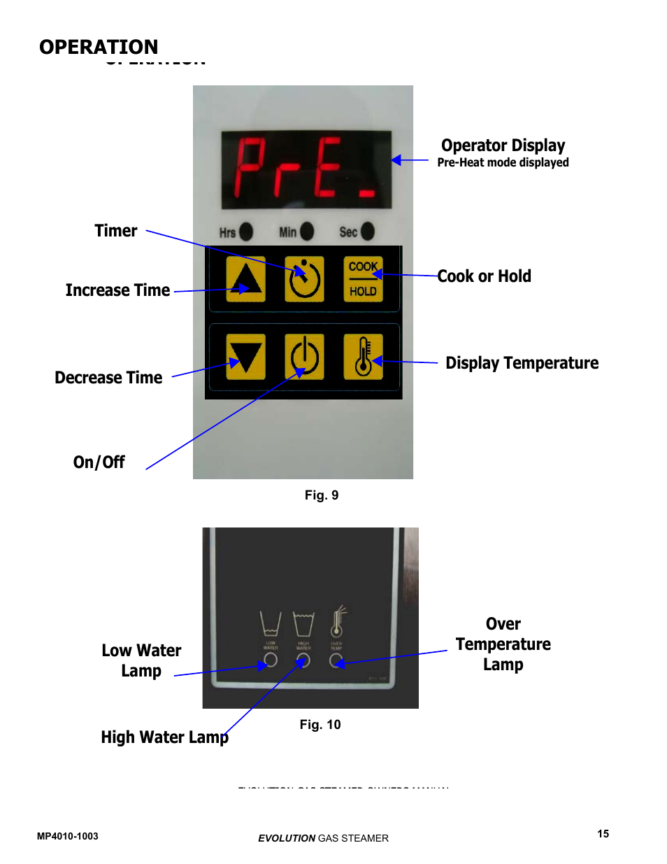 Operation | AccuTemp EVOLUTION GAS STEAMER User Manual | Page 21 / 31