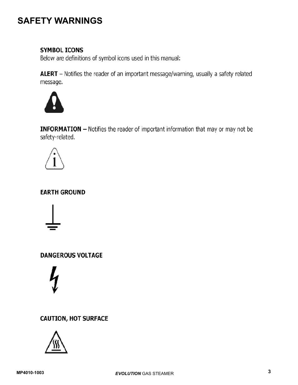 Safety warnings | AccuTemp EVOLUTION GAS STEAMER User Manual | Page 9 / 31