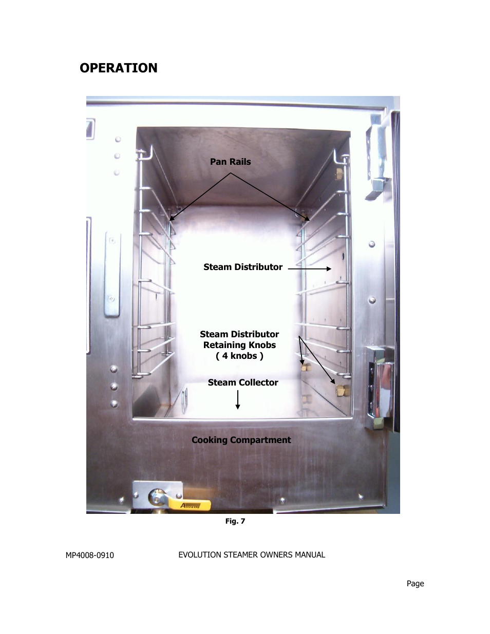 Operation | AccuTemp EVOLUTION ELECTRIC STEAMER User Manual | Page 11 / 21