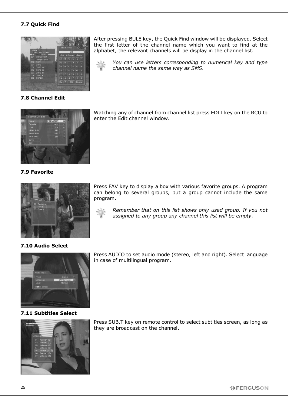 Ferguson FK-7900 UCI User Manual | Page 25 / 28