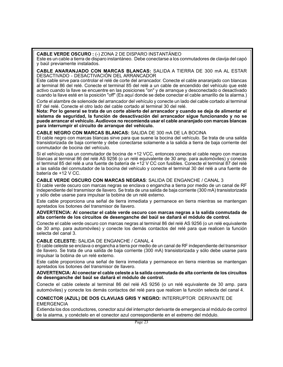 Audiovox Prestige Platinum 128-4638D User Manual | Page 23 / 27
