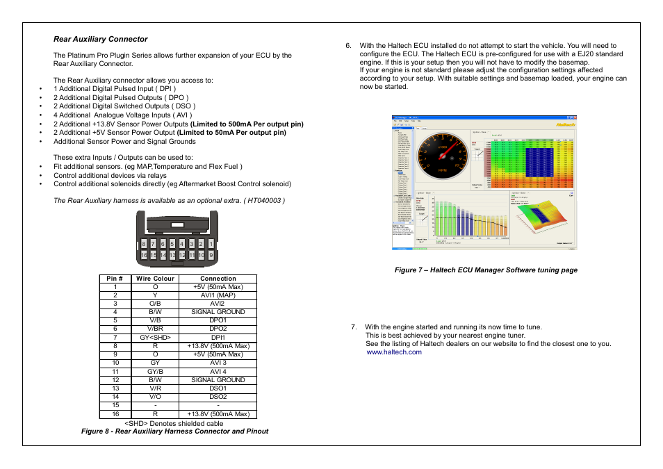 Haltech Platinum PRO PLUG-IN SUBARU MY 01-05 (HT055174) User Manual | Page 7 / 16