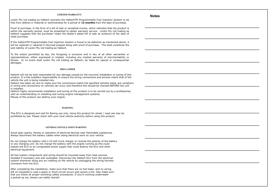 Haltech Platinum PRO PLUG-IN Nissan Skyline R32 / R33 (HT055001) User Manual | Page 15 / 16