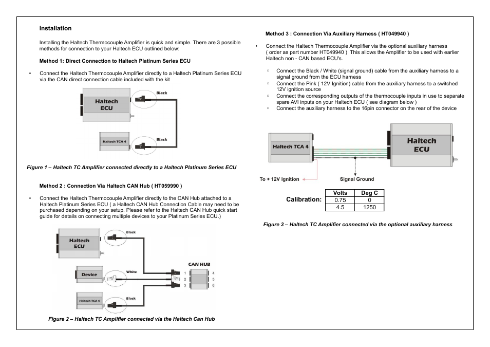 Haltech Thermocouple Amplifier TCA 2 (HT059920 / HT059921) ( A / B ) User Manual | Page 4 / 8