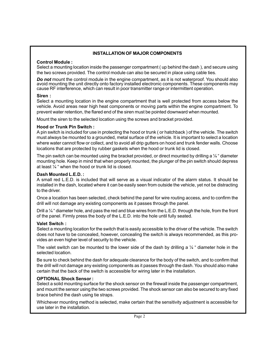 Audiovox PRO 9544FT User Manual | Page 2 / 8
