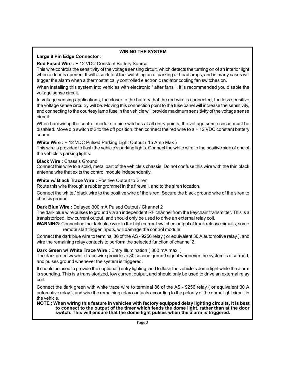 Audiovox PRO 9544FT User Manual | Page 3 / 8