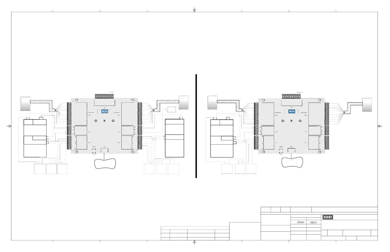 HID VertX V2000 Wiring Example Installation Guide User Manual | 1 page