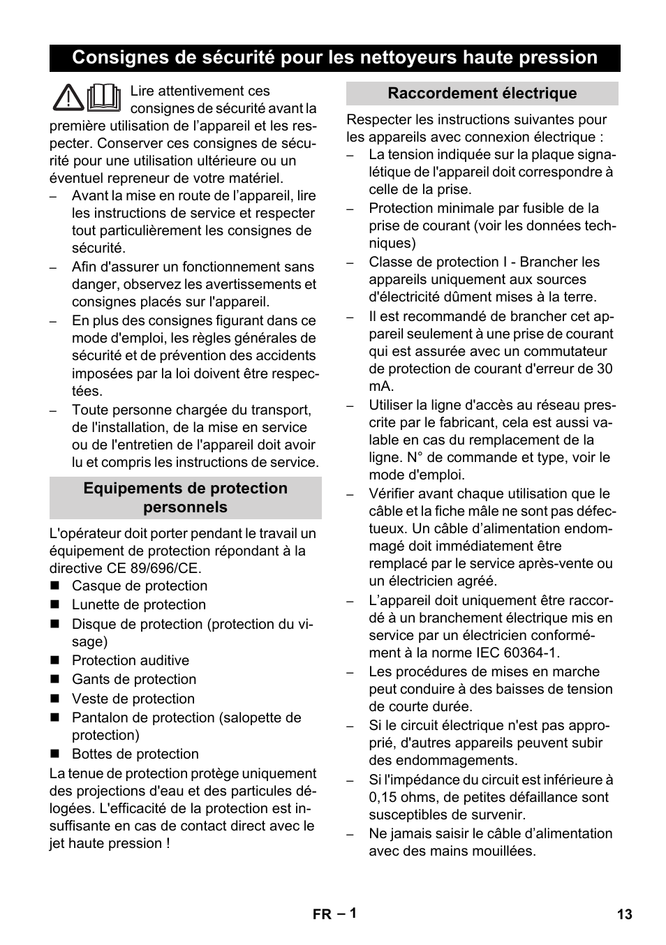 Français | Karcher HD 9-50-4 User Manual | Page 13 / 140