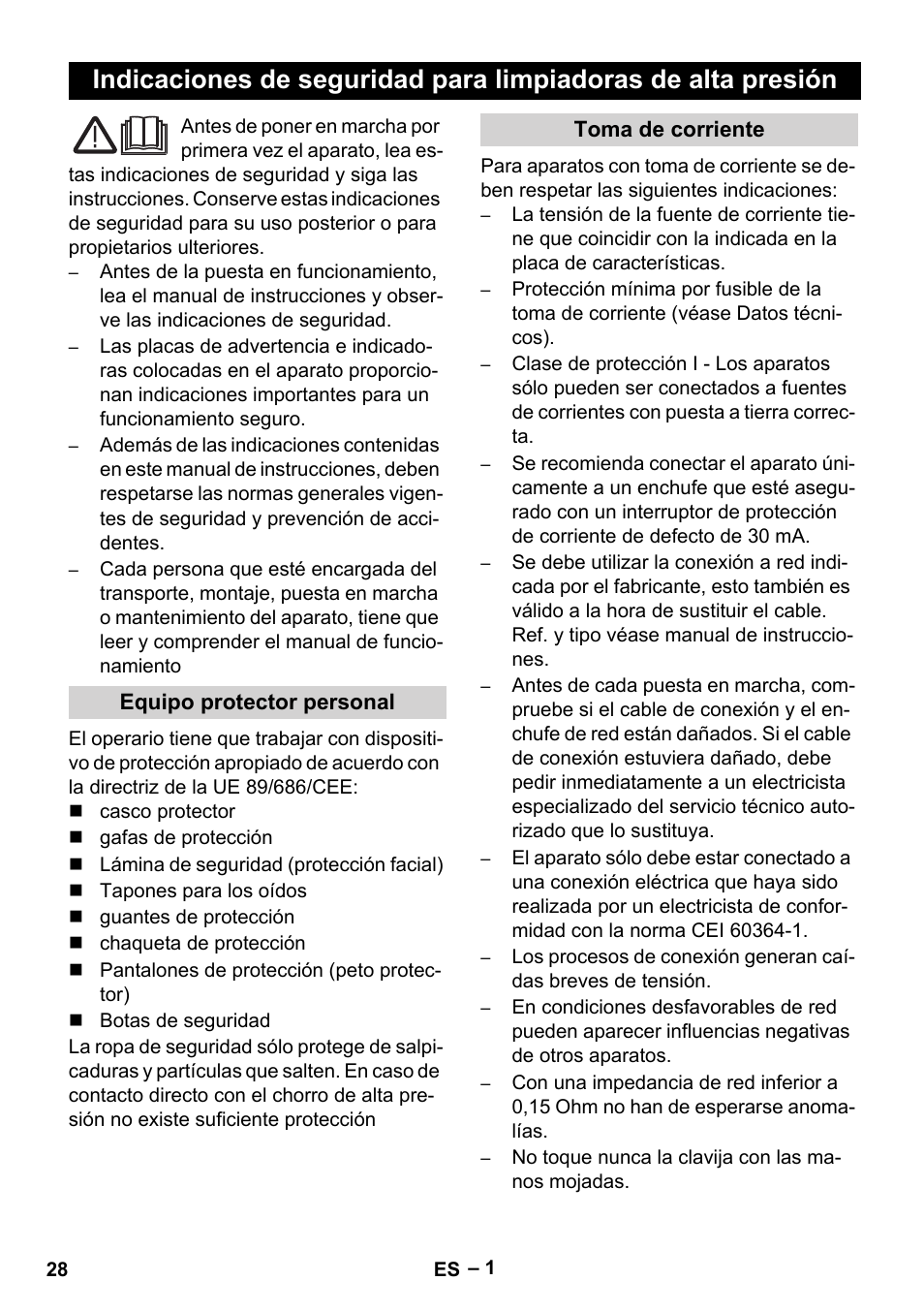 Español | Karcher HD 9-50-4 User Manual | Page 28 / 140