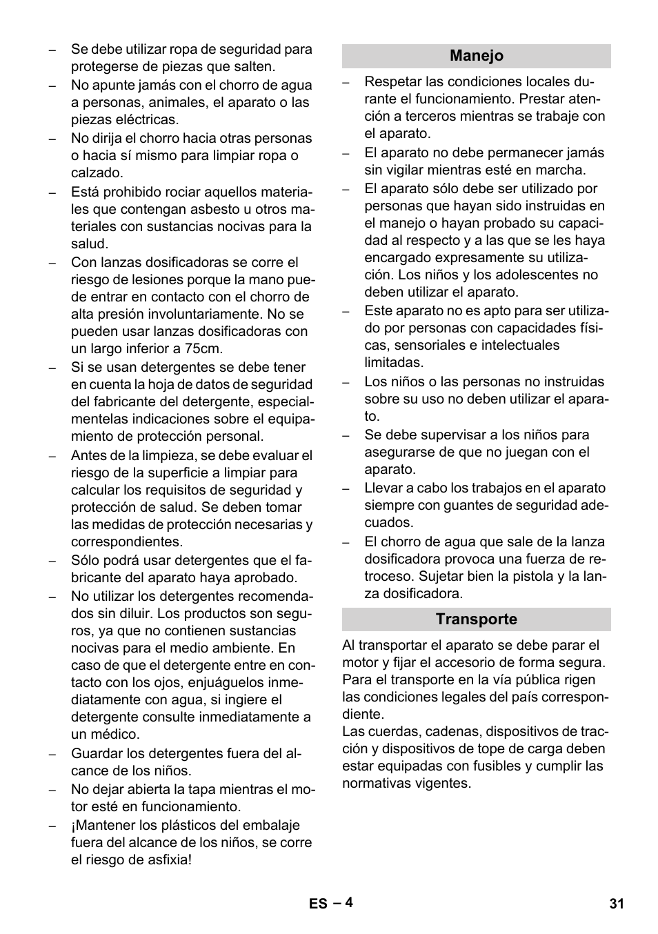 Karcher HD 9-50-4 User Manual | Page 31 / 140