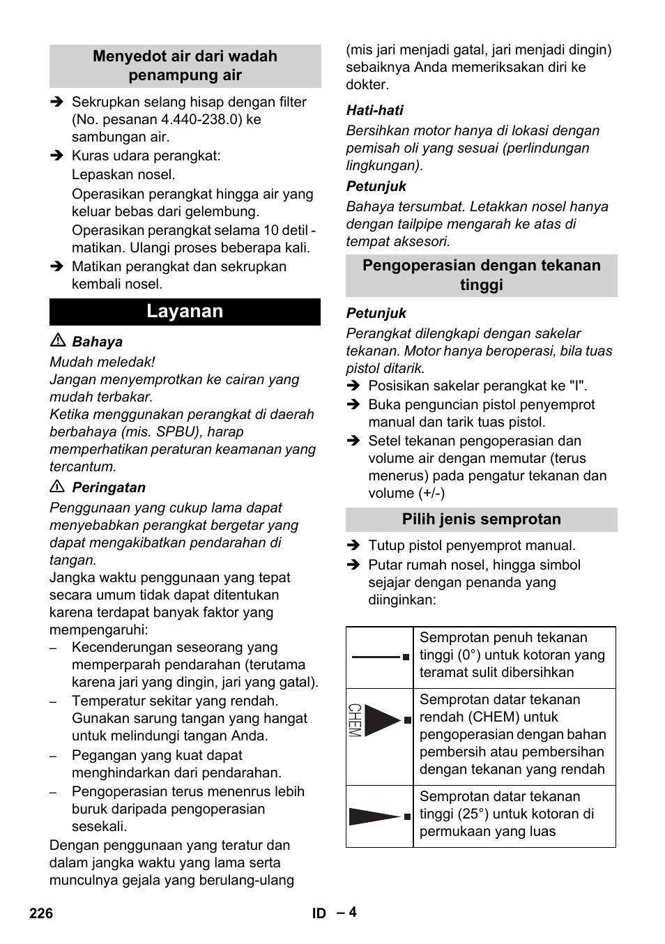 Layanan | Karcher HD 5-11 C Plus User Manual | Page 226 / 232