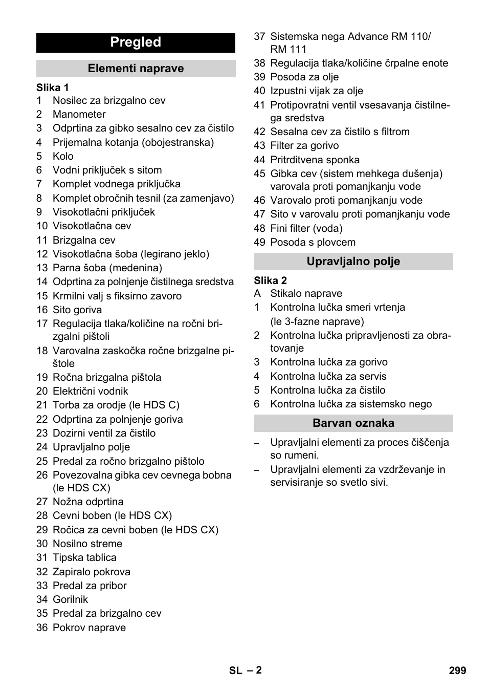Pregled | Karcher HDS 8-17 CX User Manual | Page 299 / 500