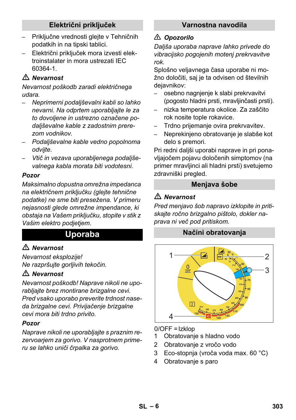Uporaba | Karcher HDS 8-17 CX User Manual | Page 303 / 500