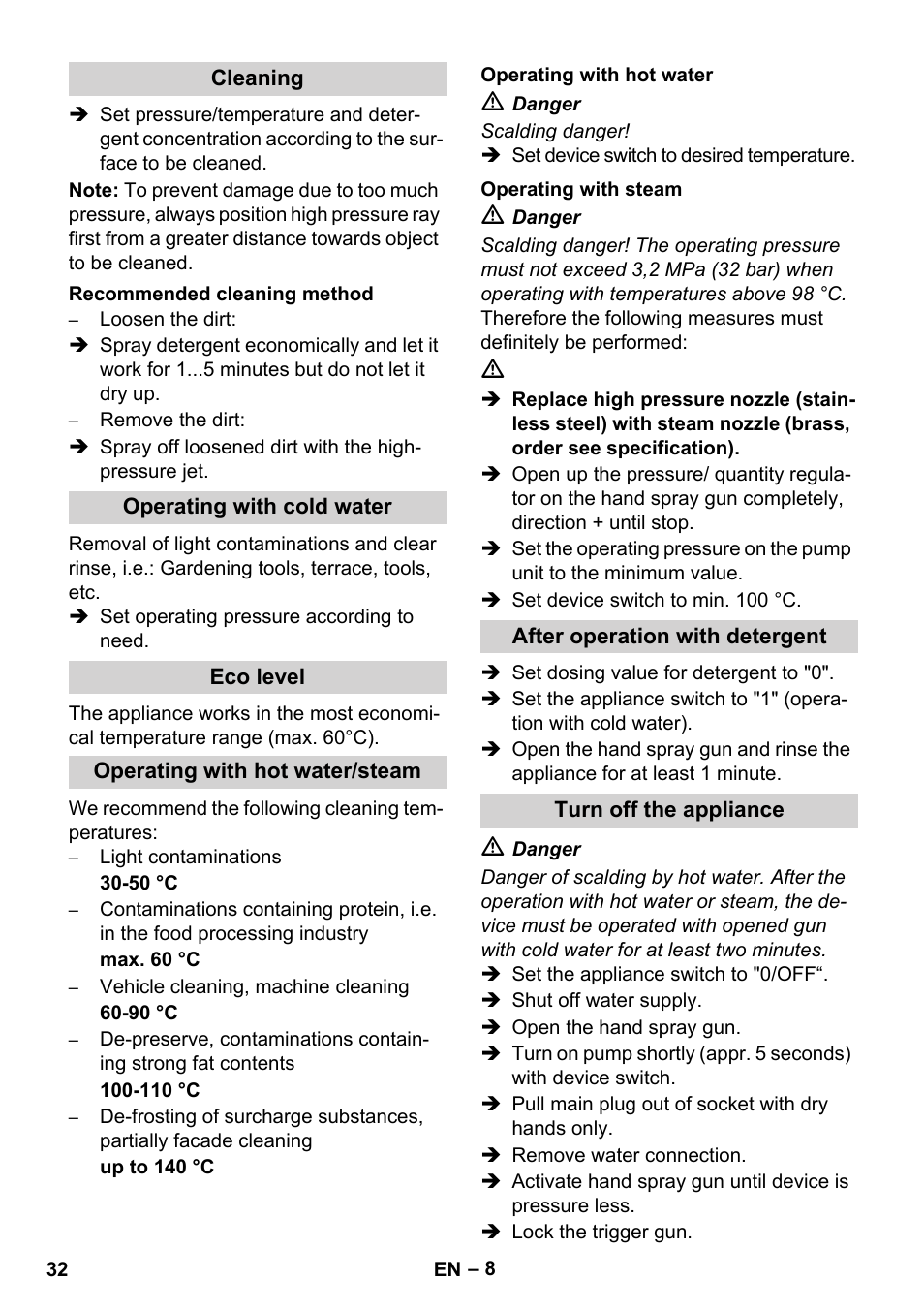 Karcher HDS 8-17 CX User Manual | Page 32 / 500
