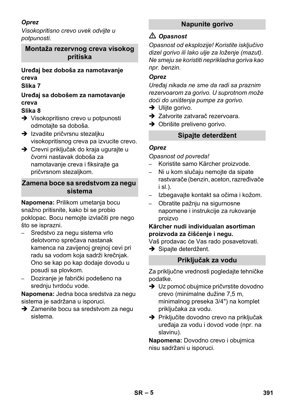 Karcher HDS 8-17 CX User Manual | Page 391 / 500