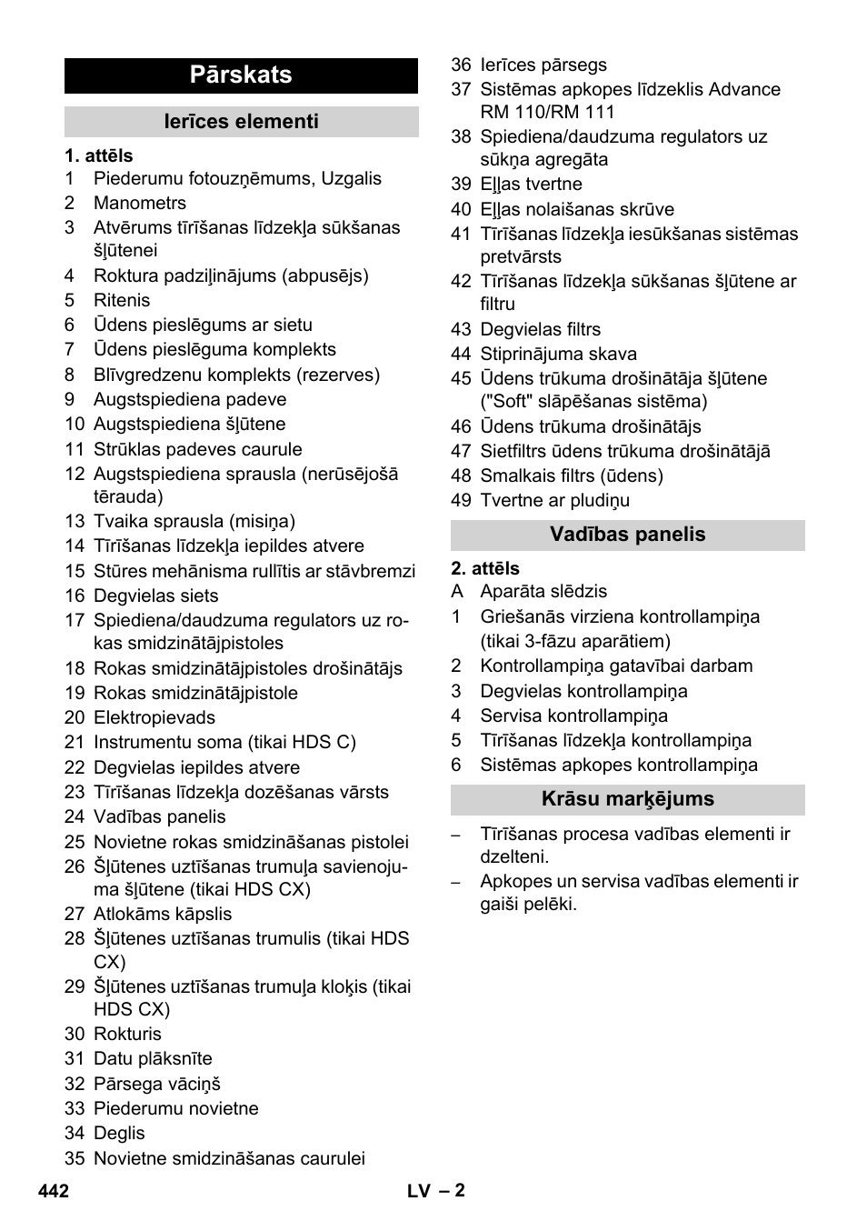 Pārskats | Karcher HDS 8-17 CX User Manual | Page 442 / 500