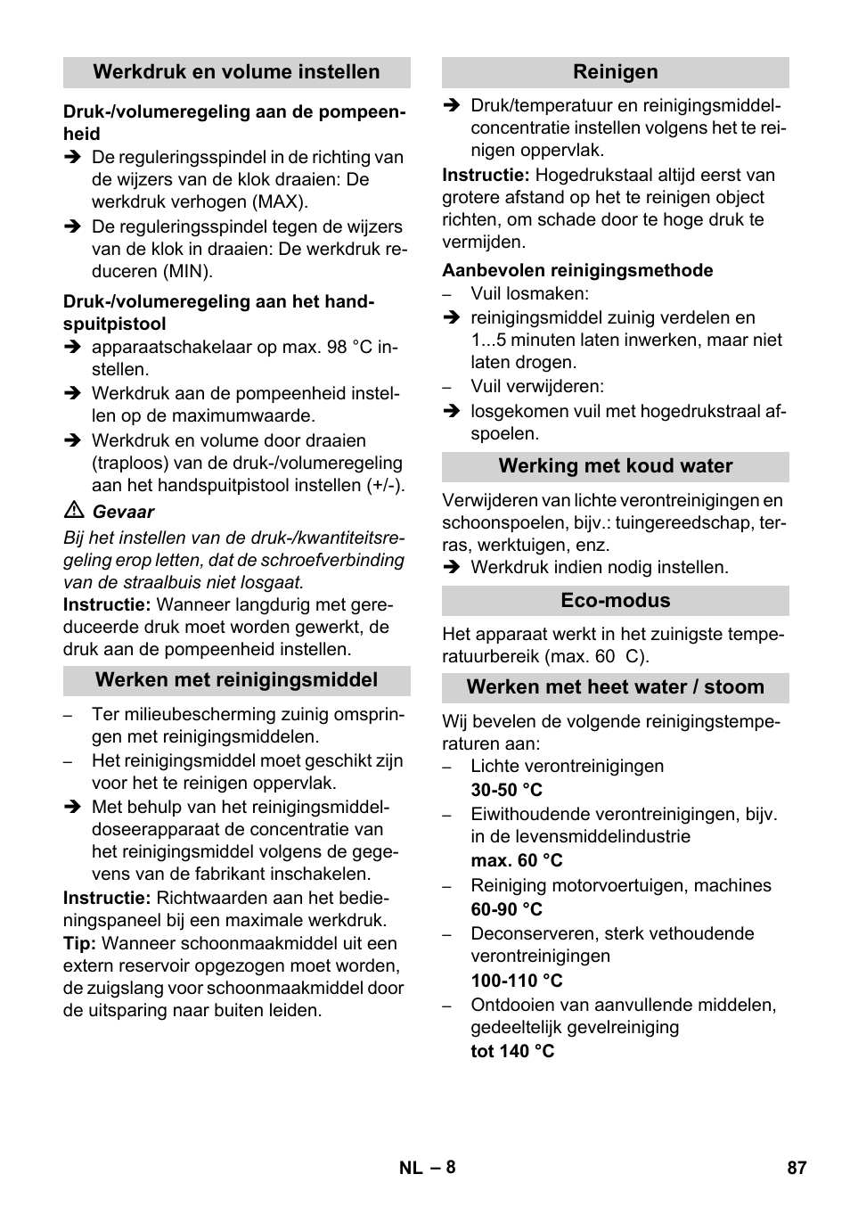 Karcher HDS 8-17 CX User Manual | Page 87 / 500