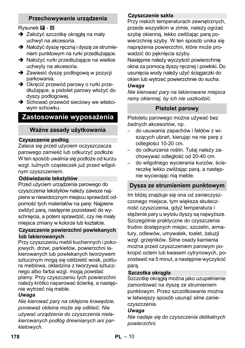 Zastosowanie wyposażenia | Karcher Stirerie SI 2-600 CB User Manual | Page 178 / 298