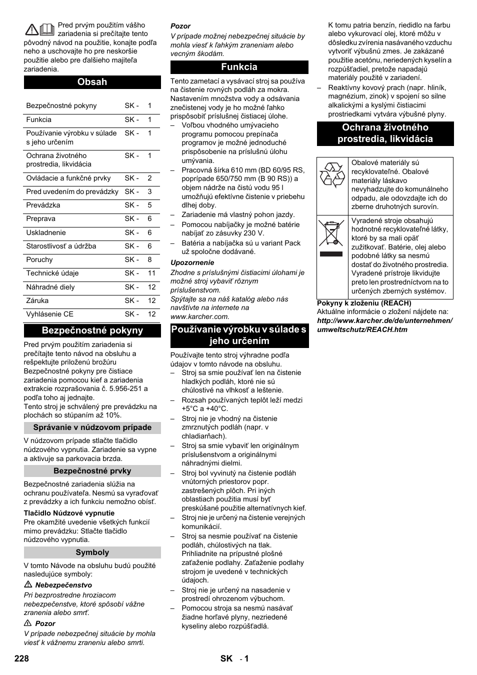 Karcher B 95 RS Bp wet User Manual | Page 228 / 324