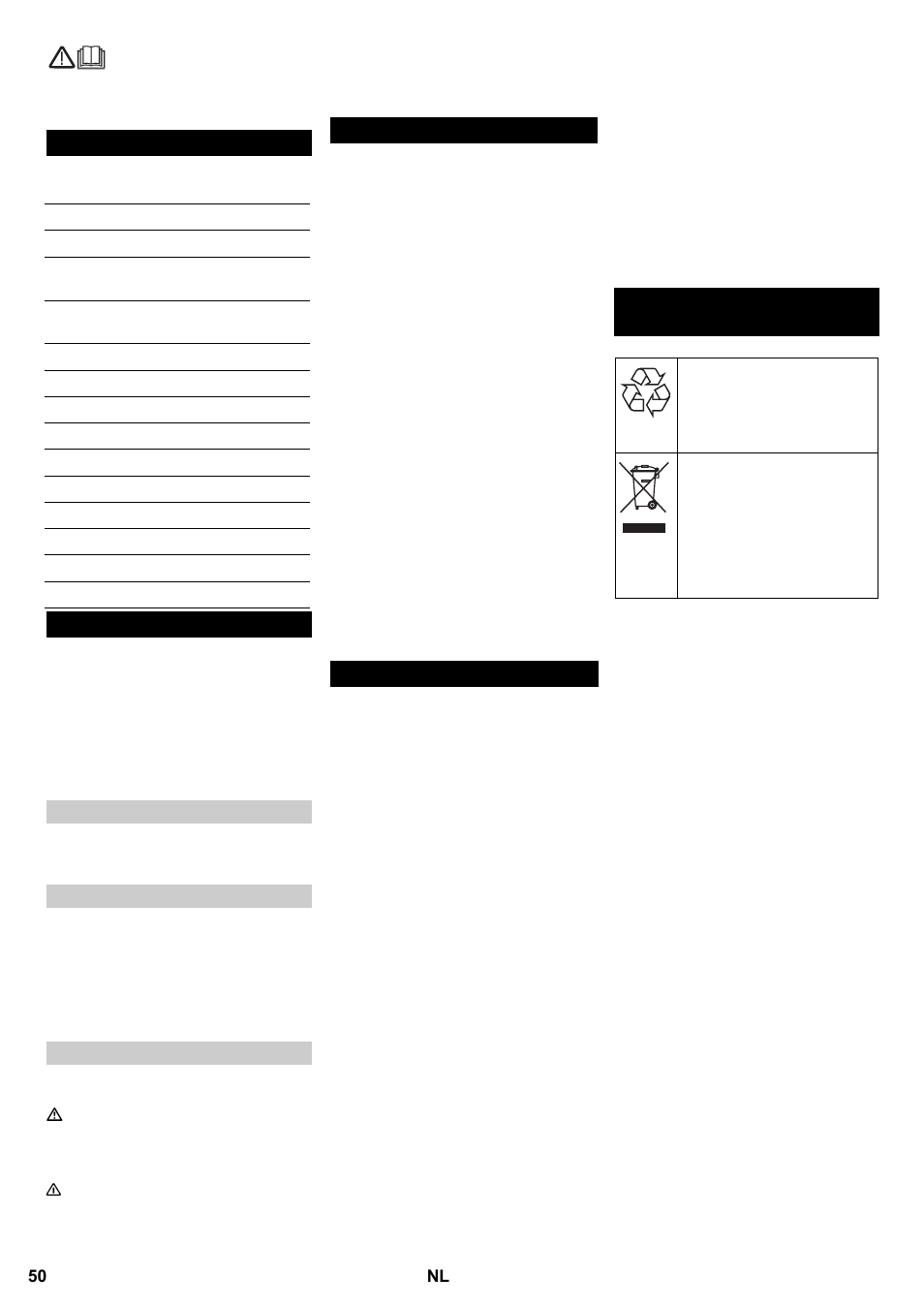 Inhoudsopgave, Veiligheidsaanwijzingen | Karcher B 95 RS Bp wet User Manual | Page 50 / 324