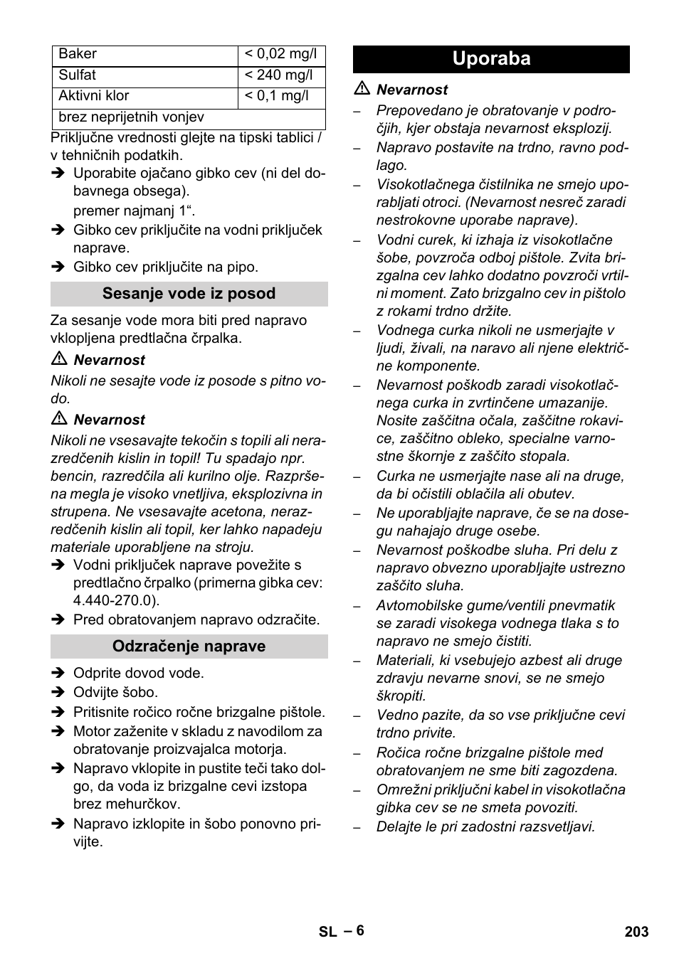 Uporaba | Karcher HD 9-50 Pe User Manual | Page 203 / 346