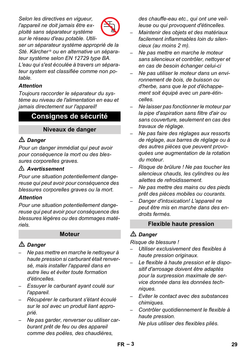 Consignes de sécurité | Karcher HD 9-50 Pe User Manual | Page 29 / 346