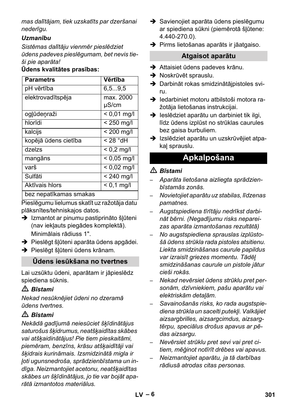 Apkalpošana | Karcher HD 9-50 Pe User Manual | Page 301 / 346