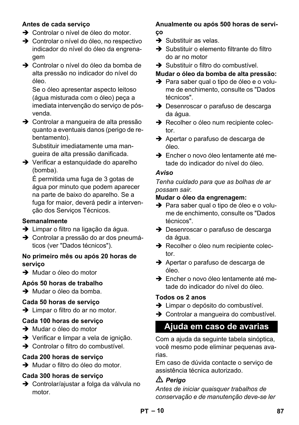 Ajuda em caso de avarias | Karcher HD 9-50 Pe User Manual | Page 87 / 346