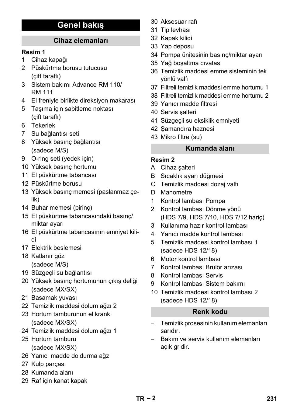 Genel bakış | Karcher HDS 7-12-4 M User Manual | Page 231 / 516