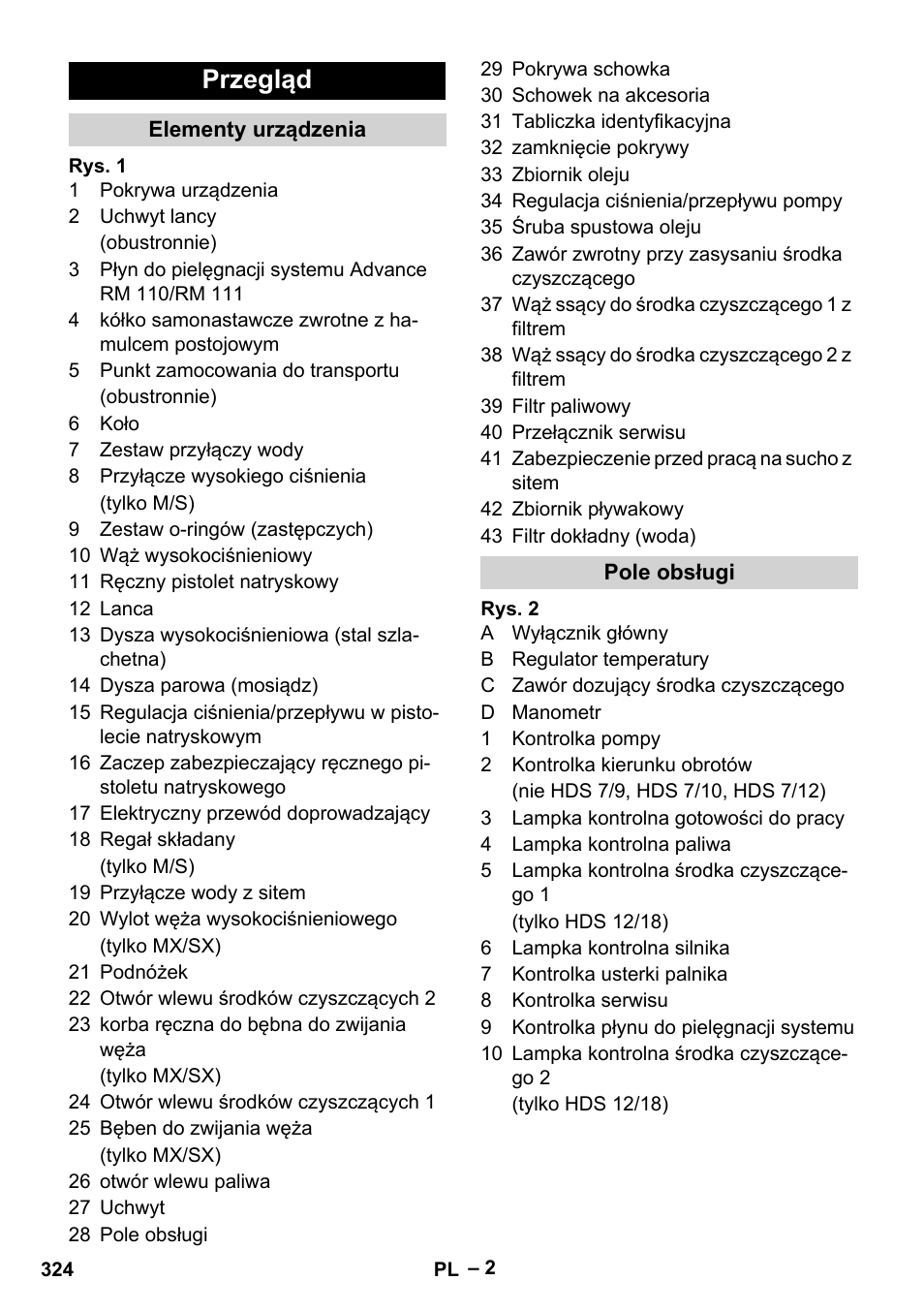 Przegląd | Karcher HDS 7-12-4 M User Manual | Page 324 / 516