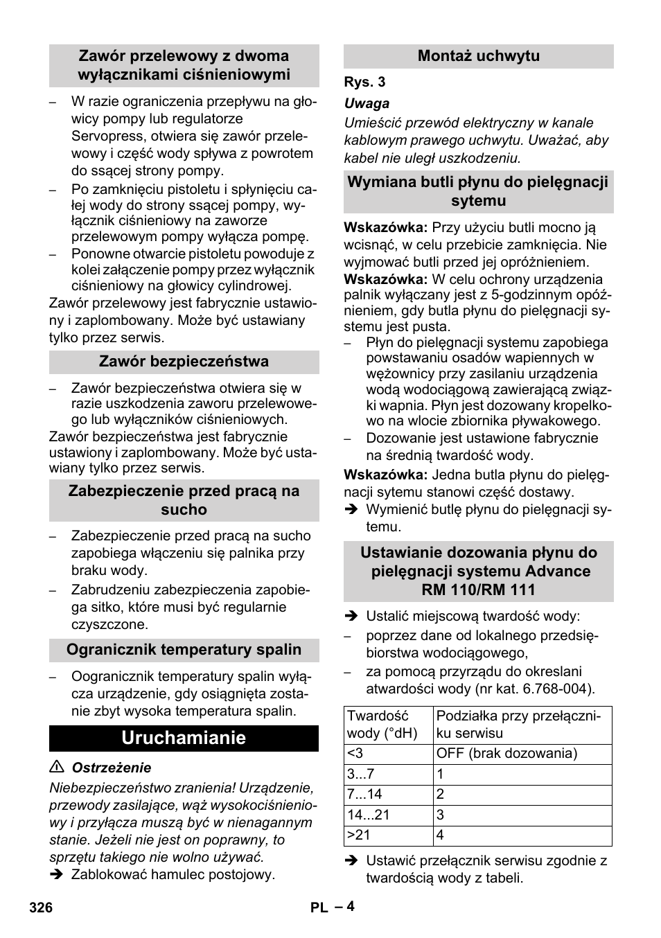 Uruchamianie | Karcher HDS 7-12-4 M User Manual | Page 326 / 516