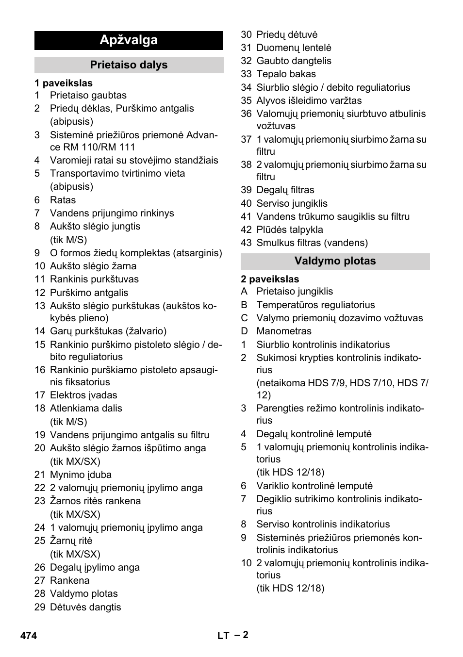 Apžvalga | Karcher HDS 7-12-4 M User Manual | Page 474 / 516
