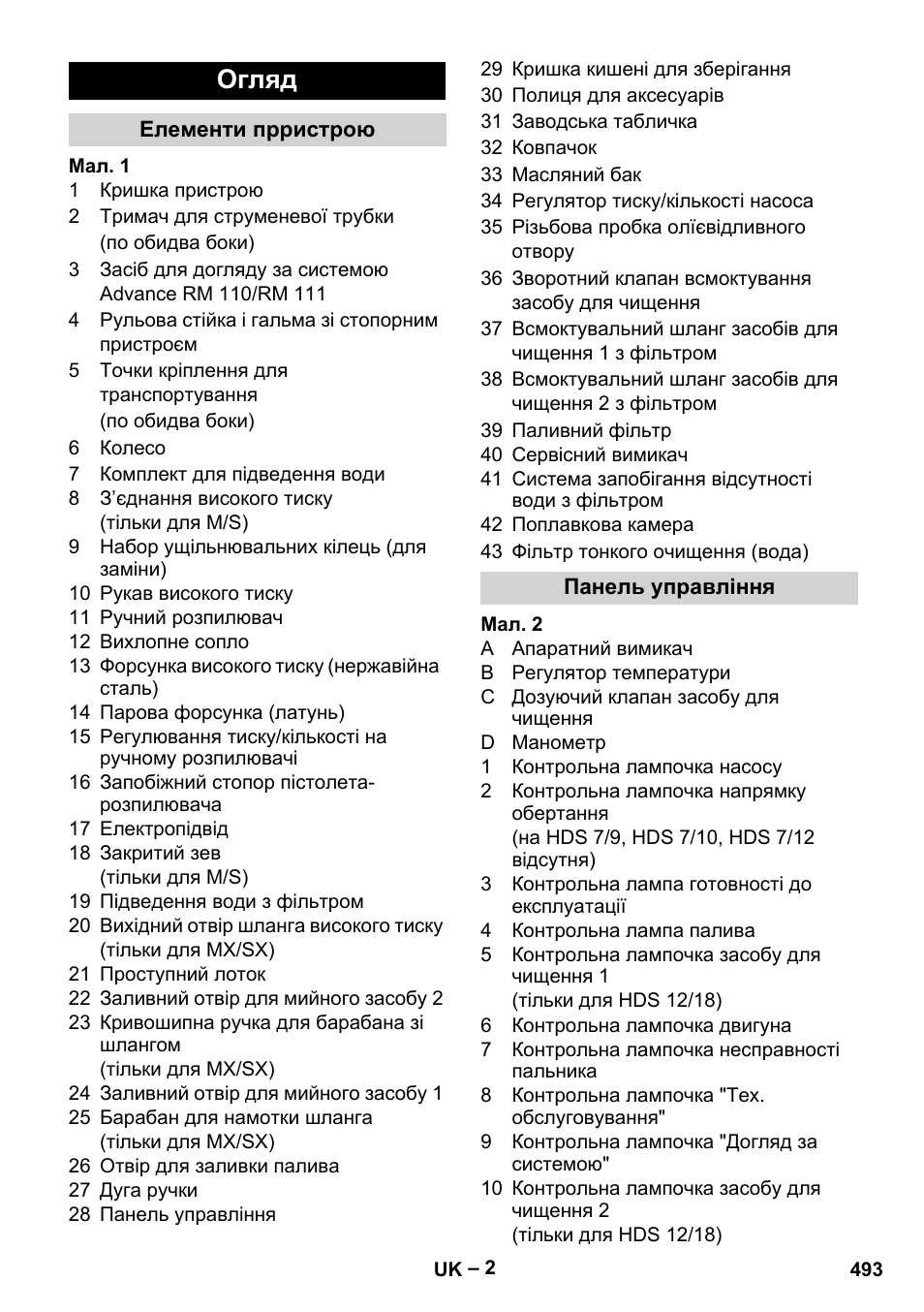 Огляд | Karcher HDS 7-12-4 M User Manual | Page 493 / 516