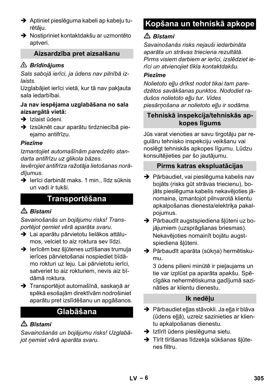 Karcher HD 6-12-4 CX Plus User Manual | Page 305 / 364