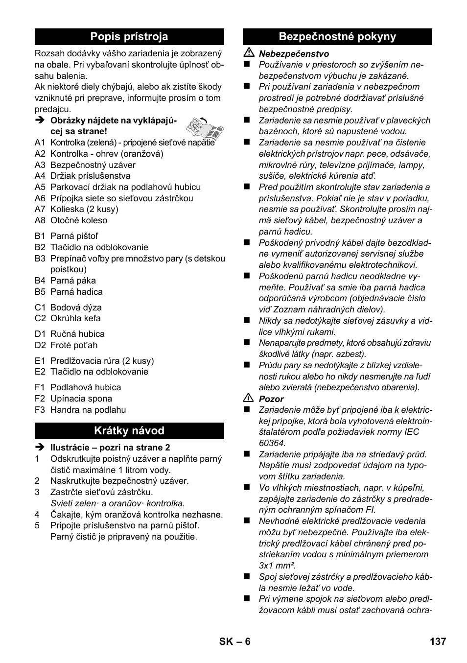 Karcher SC 1-020 User Manual | Page 137 / 210