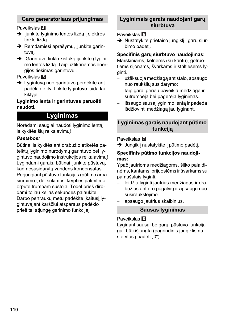 Lyginimas | Karcher Stirerie SI 2-600 CB User Manual | Page 110 / 120