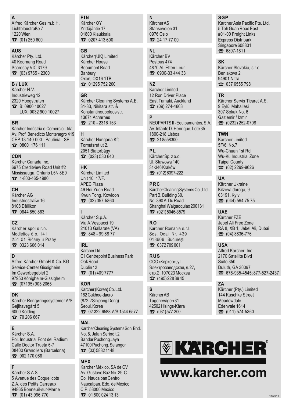 Karcher Stirerie SI 2-600 CB User Manual | Page 120 / 120