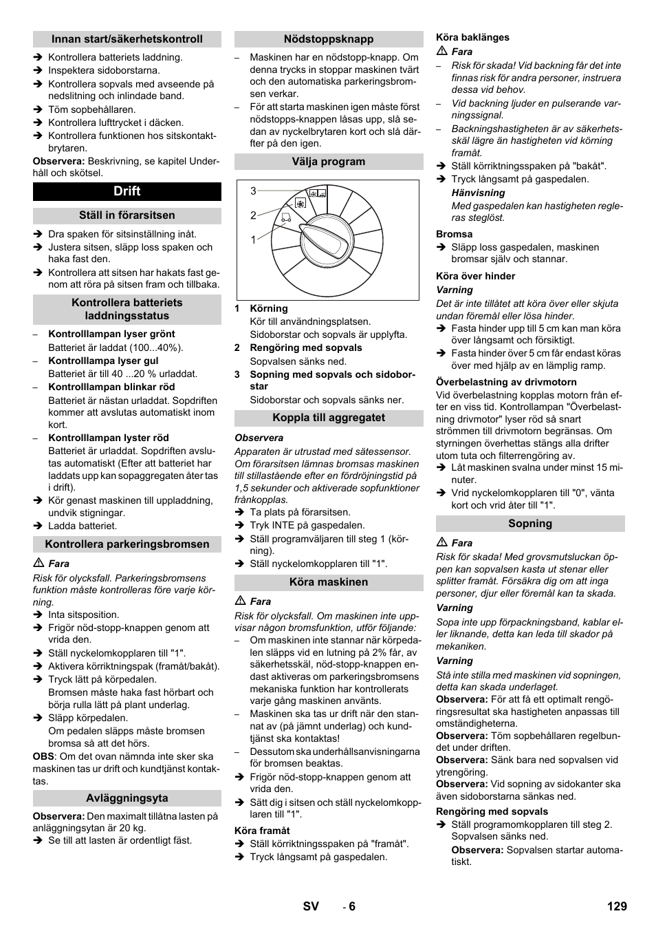 Drift | Karcher KM 90-60 R Bp Pack Advanced User Manual | Page 129 / 376