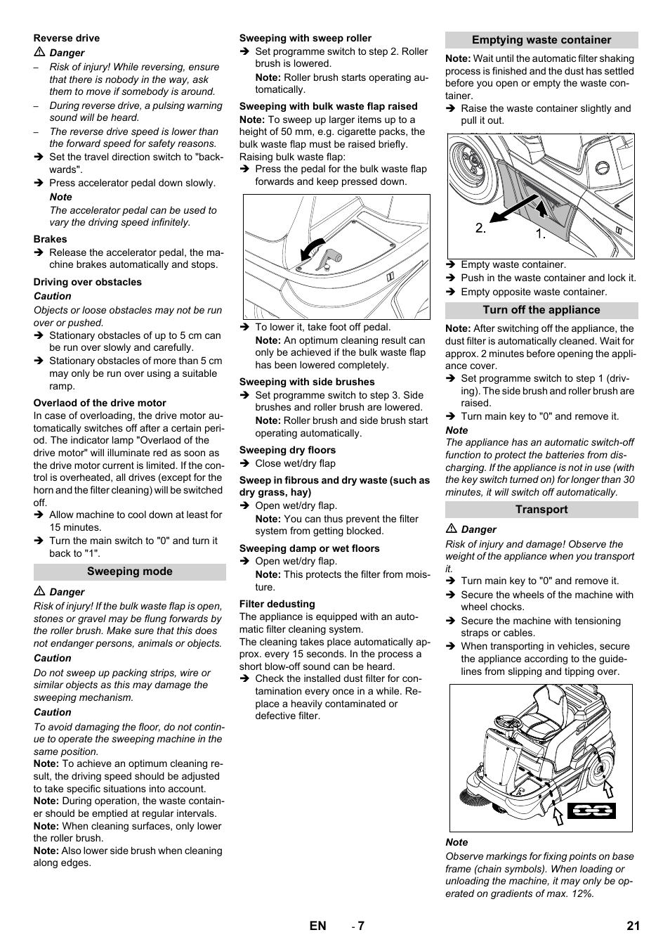 Karcher KM 90-60 R Bp Pack Advanced User Manual | Page 21 / 376