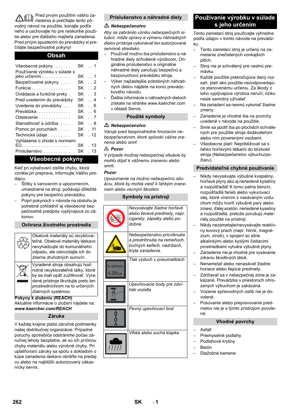 Karcher KM 90-60 R Bp Pack Advanced User Manual | Page 262 / 376