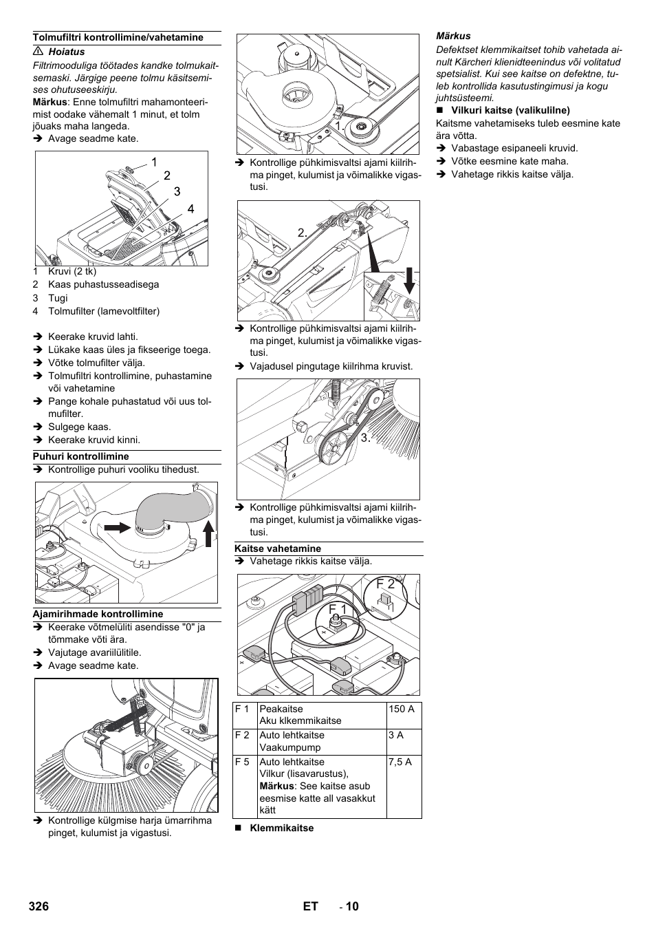 F 1 f 2 | Karcher KM 90-60 R Bp Pack Advanced User Manual | Page 326 / 376