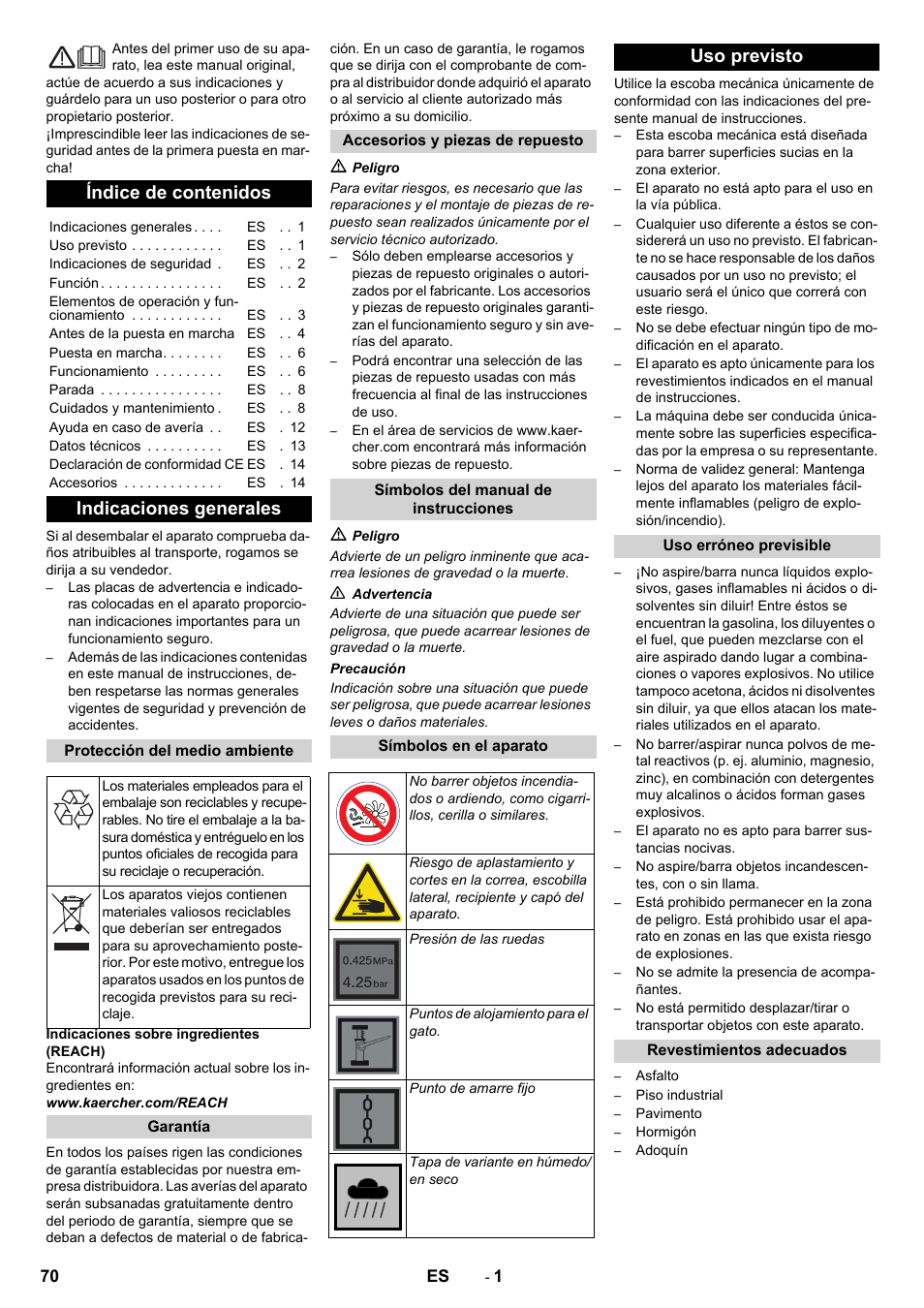 Karcher KM 90-60 R Bp Pack Advanced User Manual | Page 70 / 376