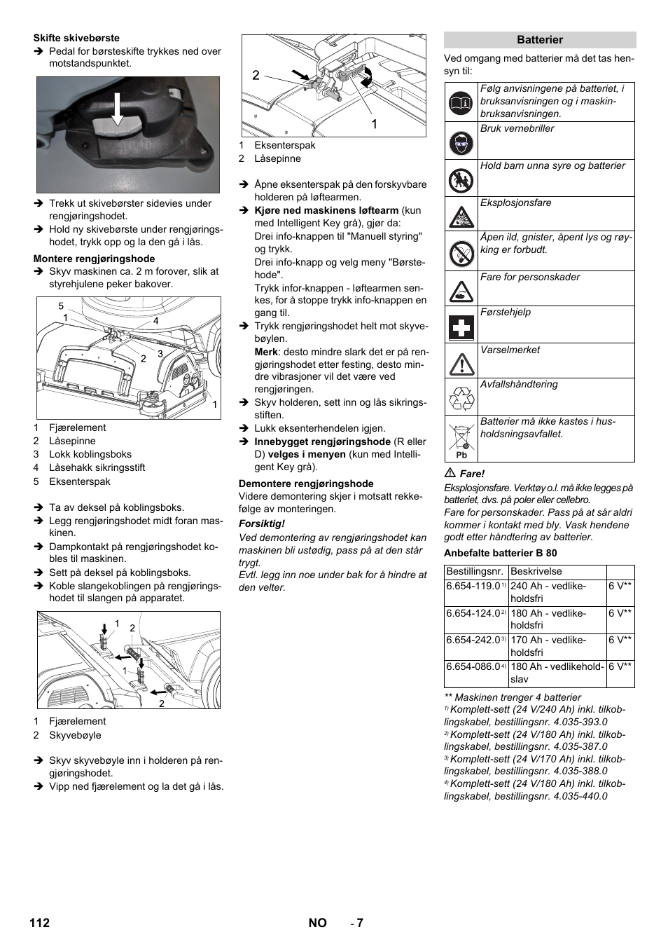 Karcher B 80 W User Manual | Page 112 / 310